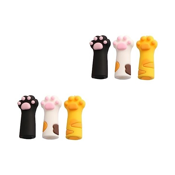 FRCOLOR 6 Pièces Protecteur De Patte De Chat Manchon De Protection Pour Ciseaux Capuchon De Ciseaux à Cuticules Dongles Mini