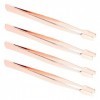 minkissy Lot de 4 pinces à épiler de précision pour mascara, cils, extension de cils, pince à épiler, pince à épiler à tête d