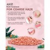 ANRUZ 453 g Rose Perles de Cire Pour épilation Avec 20 Applicateurs,Wax Cire pour le Corps Entier à la Cire Brésilien, Jambes