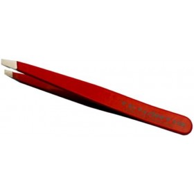 Tenartis 186 Pince à Épiler Mors Biais Inox Rouge - Fabriquée en Italie
