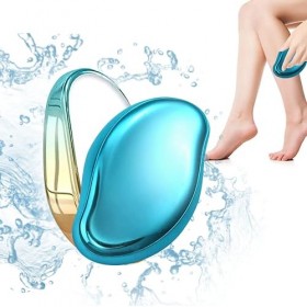 IOPJLK Épilateur en Cristal, Crystal Hair Eraser, Epilateur 2 Pièces, Epilateur Gomme de Cristal, Épilateur Physique Indolore