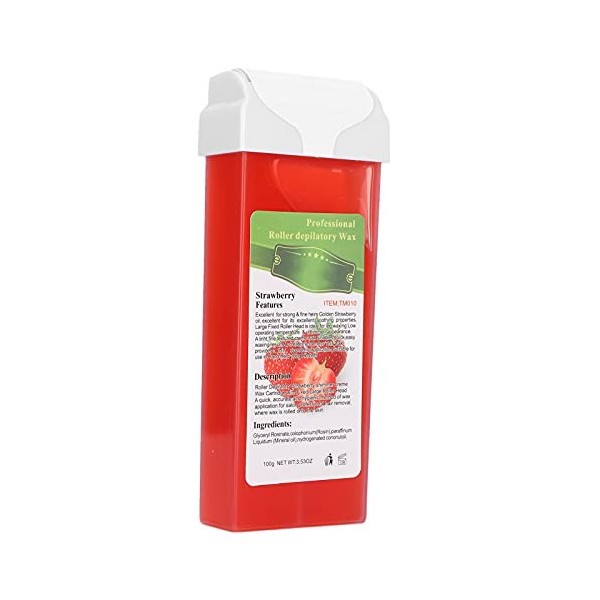 Cartouche de Cire Dépilation, 100g Rouleau de Cire Dépilatoire Corps Jambe Poitrine Bras Bikini Aisselle Rouleau Dépilation
