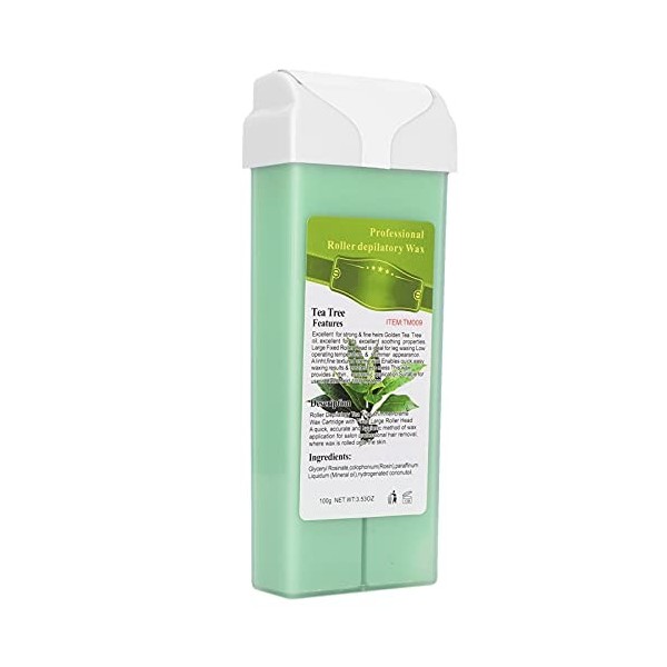 Cartouche de Cire Dépilation, 100g Rouleau de Cire Dépilatoire Corps Jambe Poitrine Bras Bikini Aisselle Rouleau Dépilation