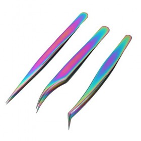 Pince à épiler à Boutons, en Acier Inoxydable, Facile à Utiliser, Bonne élasticité, Ensemble de 3 Pinces à épiler, Outil de N