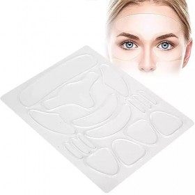 Patchs réutilisables anti rides - 16 pièces pour Front, Yeux, Joues, Cou et Poitrine