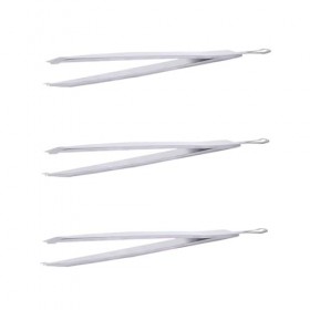 FOMIYES 3 Pièces Pince À Épiler Grappe De Cils Pince À Cils Pince À Sourcils Pince À Sourcils En Acier Inoxydable Pince À Cil