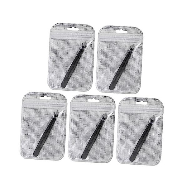 minkissy Ensemble De 5 Pièces Pince à Sourcils Filetée Pince à Épiler Biseautée En Acier Inoxydable Outil De Maquillage Des S