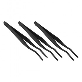 Pince à Épiler Courbée, Pince à Extension de Faux Cils, Pince à Épiler Volume en Acier Inoxydable