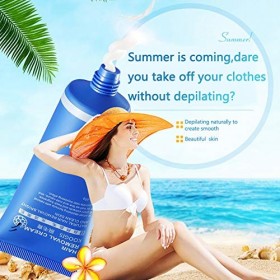 60g Hommes Femmes Crème Dépilatoire, Crème Dépilatoire Indolore, Aisselles Jambes Pubiens Aisselles Corps Pâte Dépilatoire