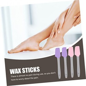 POPETPOP 4 Pièces Applicateur De Cire Outil De Mise Au Rebut De Cire Spatule À Épiler Bâtons De Cire En Silicone Bâtons De Ci