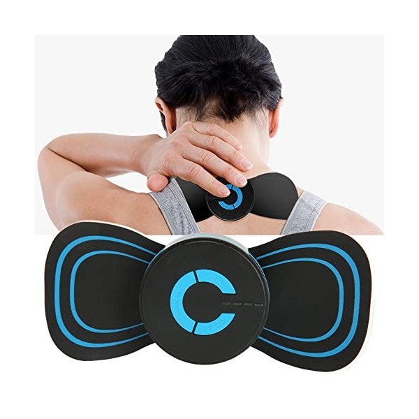 Masseur de Cou Portable avec 6 Méthodes de Massage et 6 Niveaux de Force, Arrêt Automatique, Batterie Longue, Soulage le Cou,