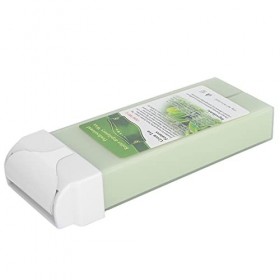 Alaaner 100g Cire Dépilatoire Chauffante Rouleau Professionnel Cire Dépilatoire Maison épilation Rouleau de Cire Thé Vert 