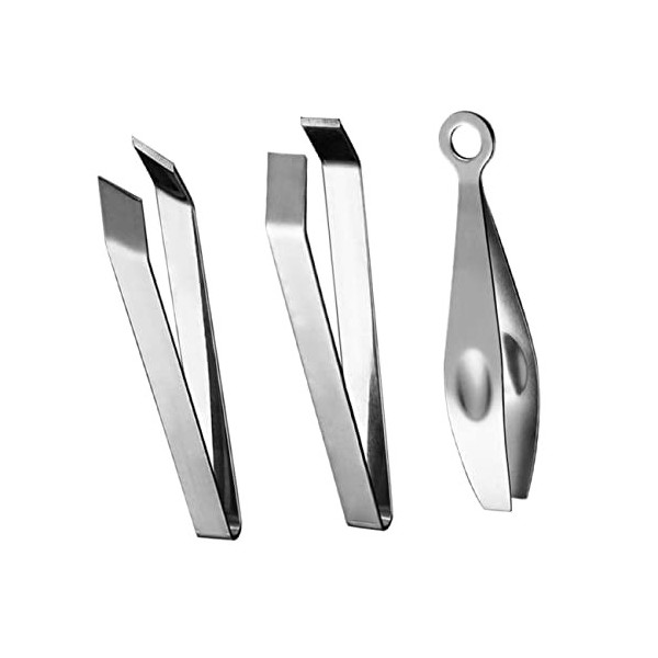 Beavorty 3Pcs Hair Removal Clip Splinter Tweezers Fish Scale Remover Hair Removal Tweezers Fish Bone Pliers Hair Meat Hair Re