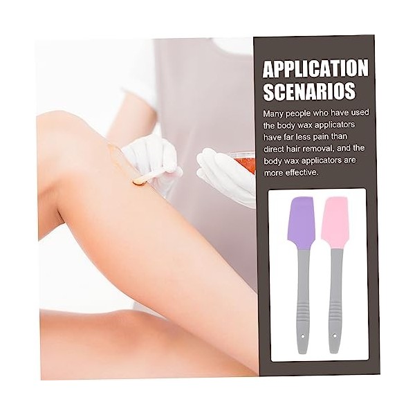 FOMIYES 4 Pièces Applicateur De Cire Outils En Résine Outils De Maquillage Cire Dure Pour LÉpilation Spatules En Silicone Ap