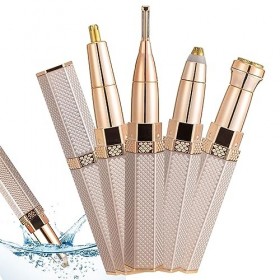 Face Hair Removal, 4 in 1 Rechargeable Facial Epilators, Painless Eyebrow Trimmer, Multipurpose Painless Lady Shaver, Lightwe