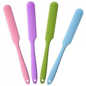 Lot de 4 spatules anti-adhésives en silicone pour épilation à la cire - Pour usage domestique ou en salon
