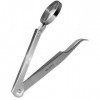 Industrial Forceps With Loupe - Tweezers With Magnifying Glass - Curved Delicate Points - Stainless Steel by May