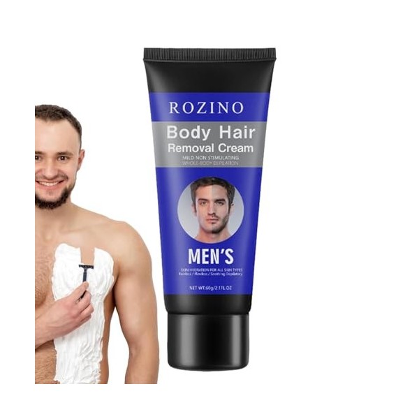 Crème Dépilatoire Visage Hommes, Crème dépilatoire épilatoire, Crème dépilatoire corporelle pour poils masculins indésirables