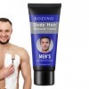 Crème Dépilatoire Visage Hommes, Crème dépilatoire épilatoire, Crème dépilatoire corporelle pour poils masculins indésirables