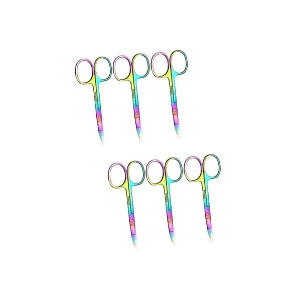 minkissy 6 Pcs Tondeuses Outils Pour Hommes Nez Cheveux Ciseaux Manucure Beauté Ciseaux Cosmétique Ciseaux Homme Acier Inoxyd