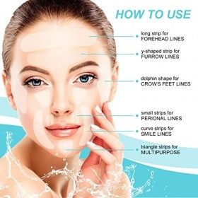 256 pcs Patch Anti Rides,Facial Patches,Patches Anti Rides pour le Visage,Patchs soin du visage anti-rides,Patchs Rides Pour 