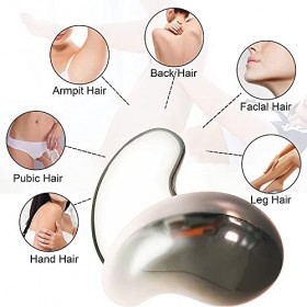 Gomme à cheveux en cristal pour homme et femme, exfoliation indolore, gomme magique pour le dos, les bras, les jambes, épilat