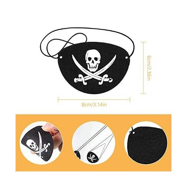 Pirate Eye Patch,Cache Oeil Pirate,Oeil De Pirate, Eye Patch Pirate,Patchs Pour Les Yeux De Pirate,Patchs Pour Les Yeux De Pi