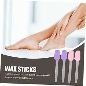 FRCOLOR 4 Pièces Applicateur De Cire Bâtons De Cire En Silicone Spatules De Cire Dure Retrait Applicateur De Cire Bâtons DAr