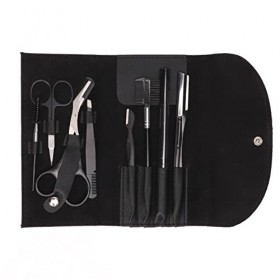 Vakitar Kit De Toilettage des Sourcils 8 en 1, Rasoir pour Le Visage, Kit De Coupe des Sourcils : Ciseaux, Ciseaux, Peigne à 