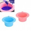 Bol dede Cire en Silicone, Pot de Remplacement pour Chauffe-cire Antiadhésif de 400ML avec Rose Bleu, Utilisation Polyvalente