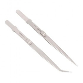 FRCOLOR Lot de 2 pinces à épiler pour bijoux en diamant - Pince à épiler avec pointe pointue fine - Pince à cils pour extensi