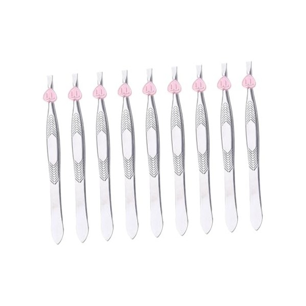 Beaupretty Pincettes Professionnelles En Acier Inoxydable Pincettes À Sourcils Pincettes À Pointe Plate Outil Pour Cheveux Co