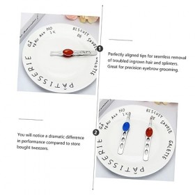 FOMIYES 5 Pièces Pince À Sourcils Pointe Ronde Pince À Sourcils Pince À Épiler Professionnelle En Acier Inoxydable Pince À So