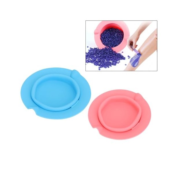 Bol de Pot de Cire en Silicone, Bol de Cire en Silicone Rose Bleu sécurité Antiadhésif pour le Nez