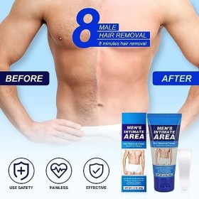 Crème Dépilatoire Indolore, Inhibiteur de Lissage Doux de la Peau pour Parties Intimes, 60 G