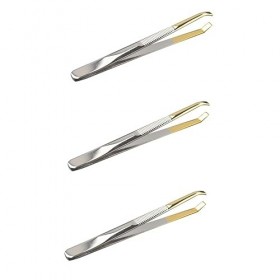 FOMIYES 3 Pièces Clip DExtension De Cils Pince À Épiler À Pointe Inclinée Pince À Épiler Ciseaux Outil De Mise En Forme Des 