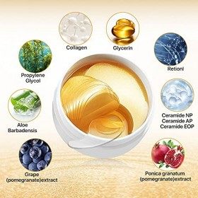 Masque Pour Les Yeux Au CollagèNe En Or 24K, 30 Pairs