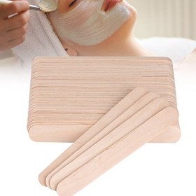 100 Pièces Bâton Dépilation Spatule Applicateur en Bois Jetable Abaisse-langue Médical, Finition Lisse pour les Grandes Zone