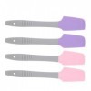 POPETPOP 4 Pièces Applicateur De Cire Spatules En Silicone Applicateur Spatules DÉpilation À Sourcils Retrait Applicateur De