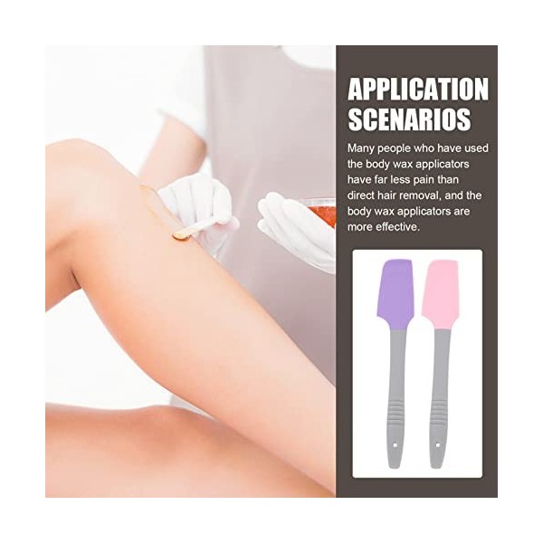 POPETPOP 4 Pièces Applicateur De Cire Spatules En Silicone Applicateur Spatules DÉpilation À Sourcils Retrait Applicateur De