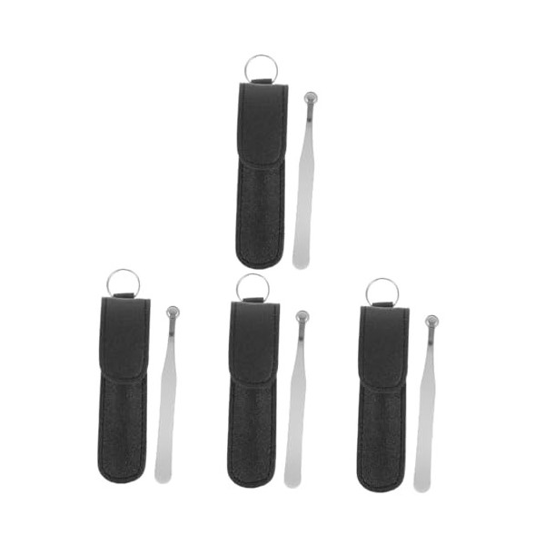 FRCOLOR 2 Pièces Nez Épiler Les Sourcils Ciseaux à Cils Nettoyant Pour Poils De Nez Longue Pince à Épiler Épilateur Nez Pu Po