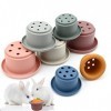 Valicaer Tasses Empilables pour Lapins Ouets pour Lapin pour Le Soin des lexercice Jouets de Lapin, pour Lapins Tasses Empil