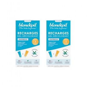 Blondépil - Lot 2 Recharges Decolor Express, Creme decolorante visage et corps. Peaux sensibles, Ultra rapide, Crème épilatoi