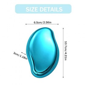 JKDHJK 2 Pcs Épilateur en Cristal, Gomme en Cristal Nano Indolore et Soyeuse, RéUtilisable Gomme Epilatoir pour une épilation