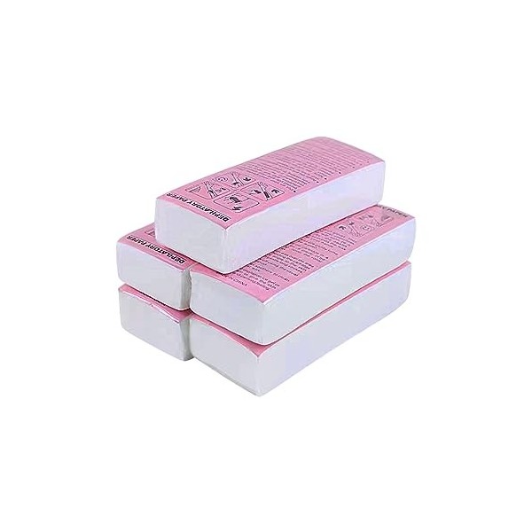 LAZY LADY 500 pièces bande de cire epilation, bande epilation pour cire chaude, bande de cire épilation, 5 paquets résistants