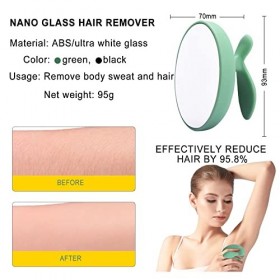 Liuer 2PCS Épilateur Magique en Cristal,Épilateur Sans Rasage,Épilateur DÉpilation Nano Outil DéPilation Indolore En Crista