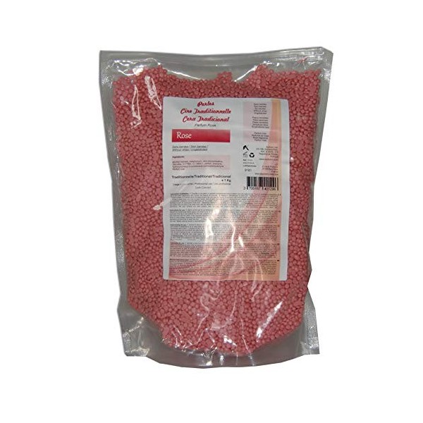 Storepil - 1 kg perles de cire à épiler traditionnelle - ROSE pour épilation