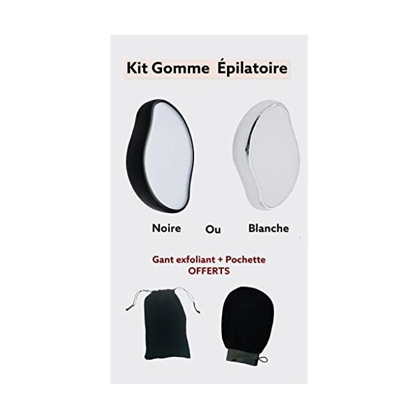 Kit epilation : gomme epilatoire, gomme depilatoire, epilateur sans douleur, disques d’épilation, gant exfoliant gommage corp