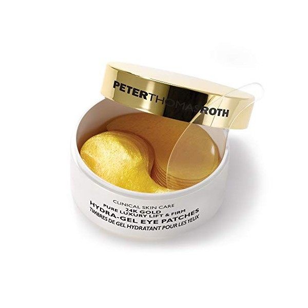 Peter Thomas Roth 24K Gold Pure Luxury Lift & Firm Hydra-Gel Eye Patches for Women 60 Pc Patches + Spatula Eye Patches