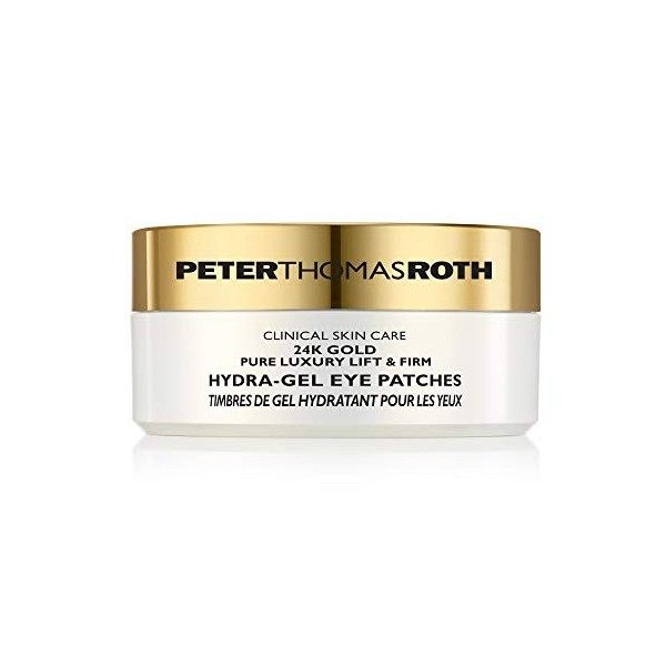 Peter Thomas Roth 24K Gold Pure Luxury Lift & Firm Hydra-Gel Eye Patches for Women 60 Pc Patches + Spatula Eye Patches